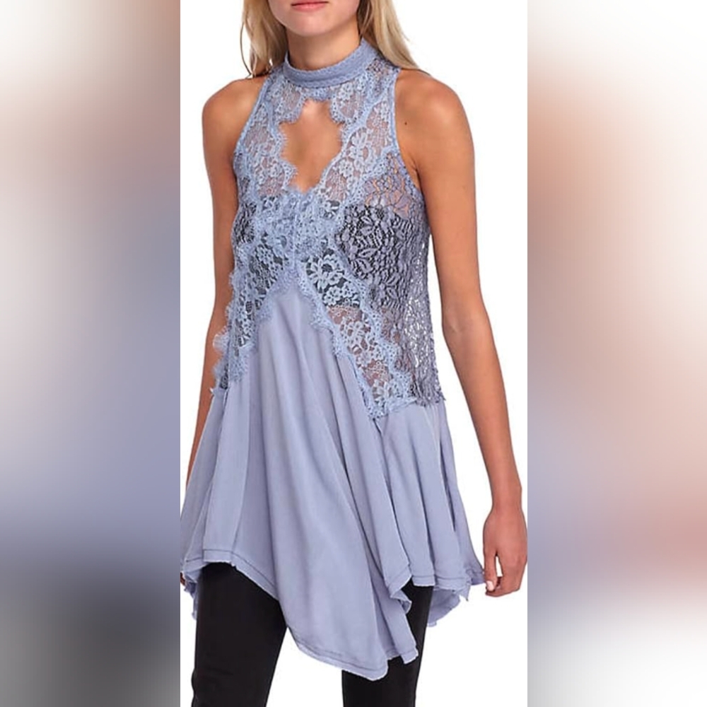 Free People Sleeveless Lacey Tunic